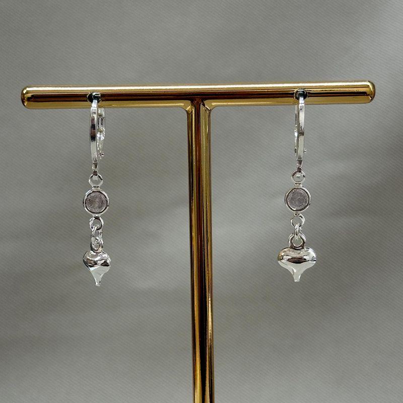 BRINCO ARTICULADO CORAÇÃO E ZIRCONIA CRISTAL