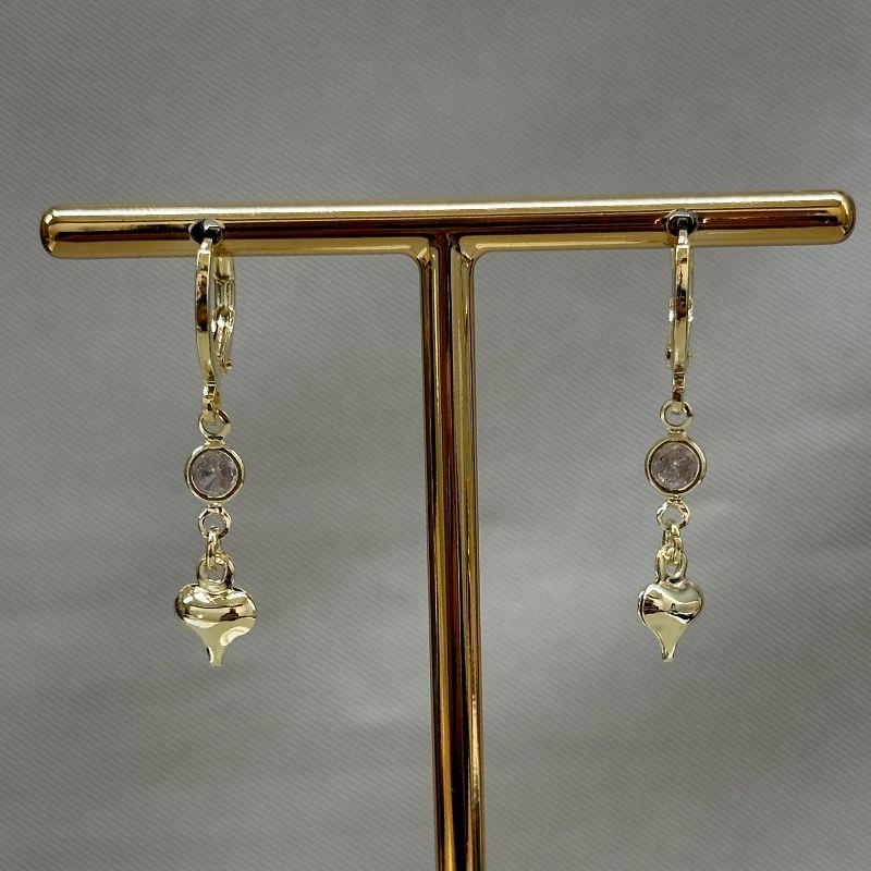 BRINCO ARTICULADO CORAÇÃO E ZIRCONIA CRISTAL