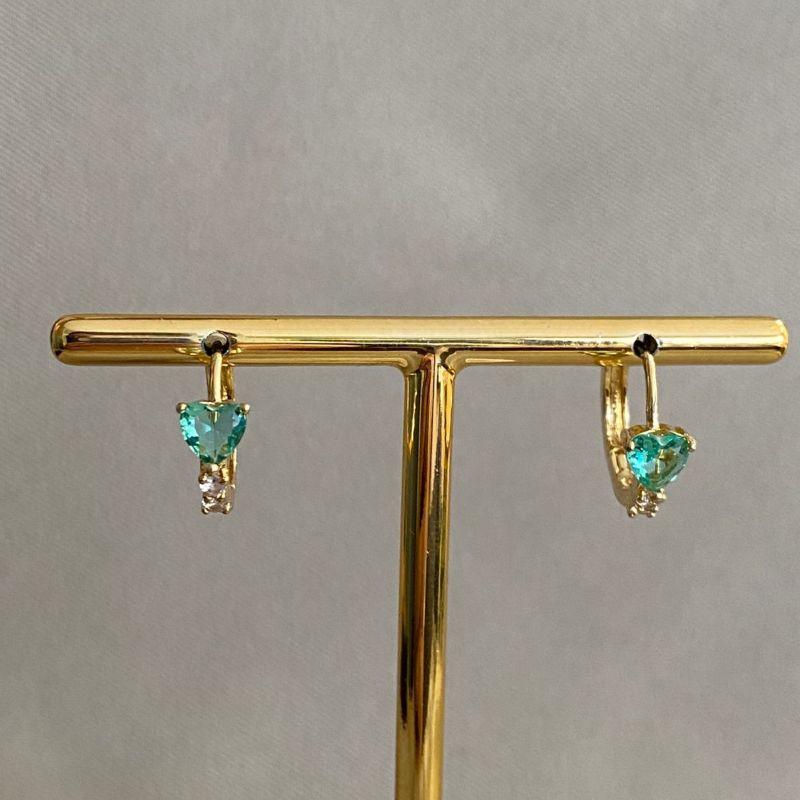 BRINCO ARTICULADO CORAÇÃO ZIRCONIA TURMALINA