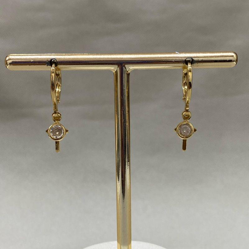 BRINCO ARTICULADO PONTO DE LUZ EM ZIRCONIA CRISTAL 4MM E CRUZ