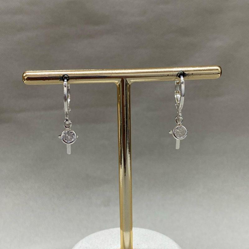 BRINCO ARTICULADO PONTO DE LUZ EM ZIRCONIA CRISTAL 4MM E CRUZ