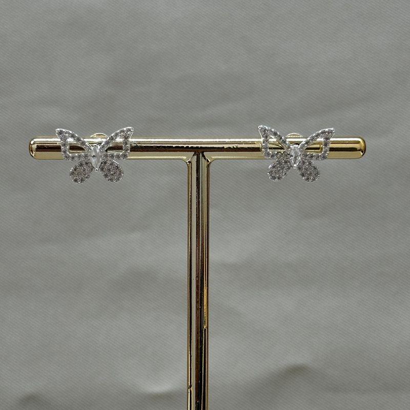 BRINCO BORBOLETA CRAVEJADA