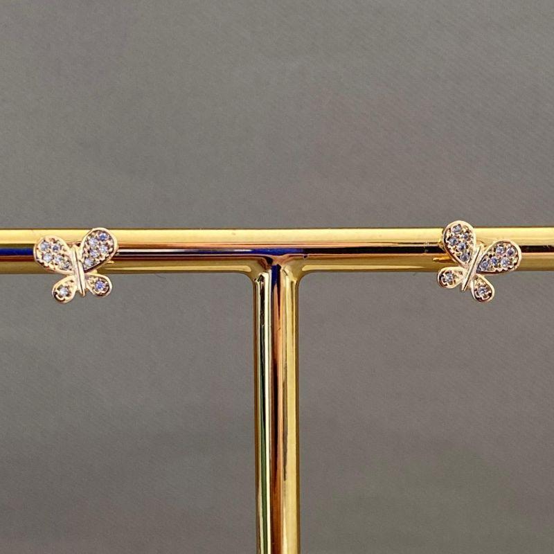 BRINCO BORBOLETA CRAVEJADA