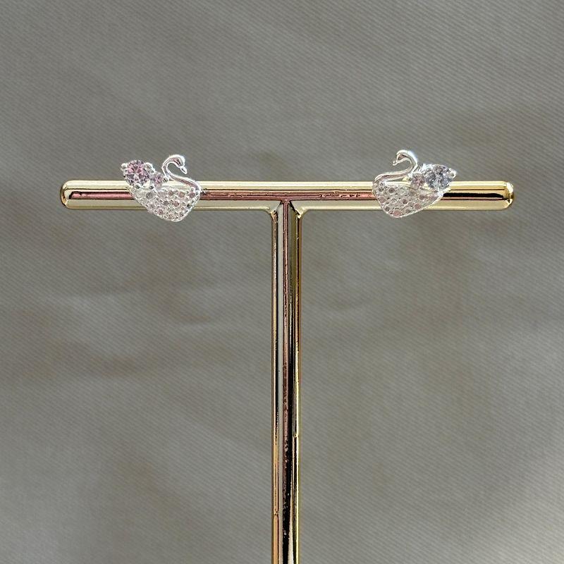 BRINCO CISNE C/LADO 2 PEDRAS ZIRCONIA