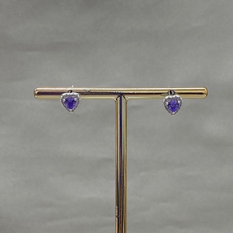 BRINCO CORAÇÃO CRAVEJADO COM ZIRCONIA LILAS