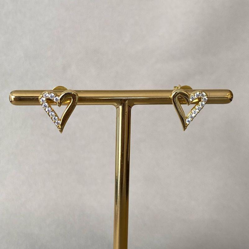 BRINCO CORAÇÃO CRAVEJADO DE UM LADO