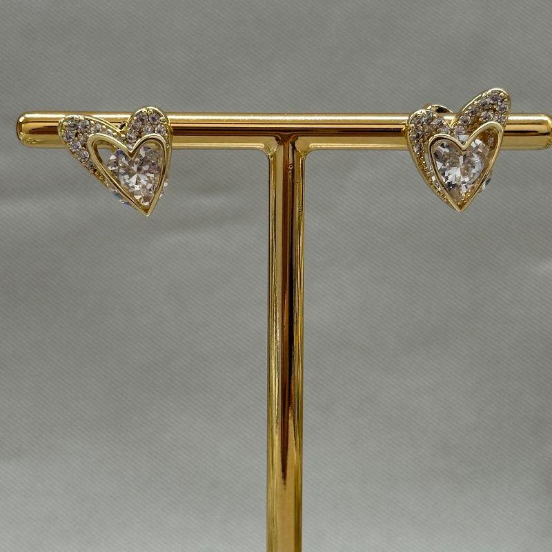 BRINCO CORAÇÃO CRAVEJADO E LISO