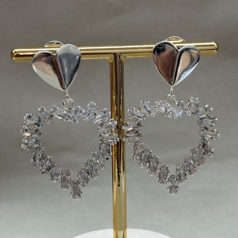 BRINCO CORAÇÃO LISO/CORAÇÃO ZIRCONIAS