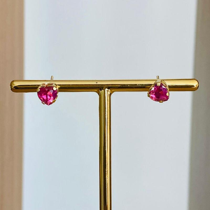 BRINCO CORAÇÃO ROSA