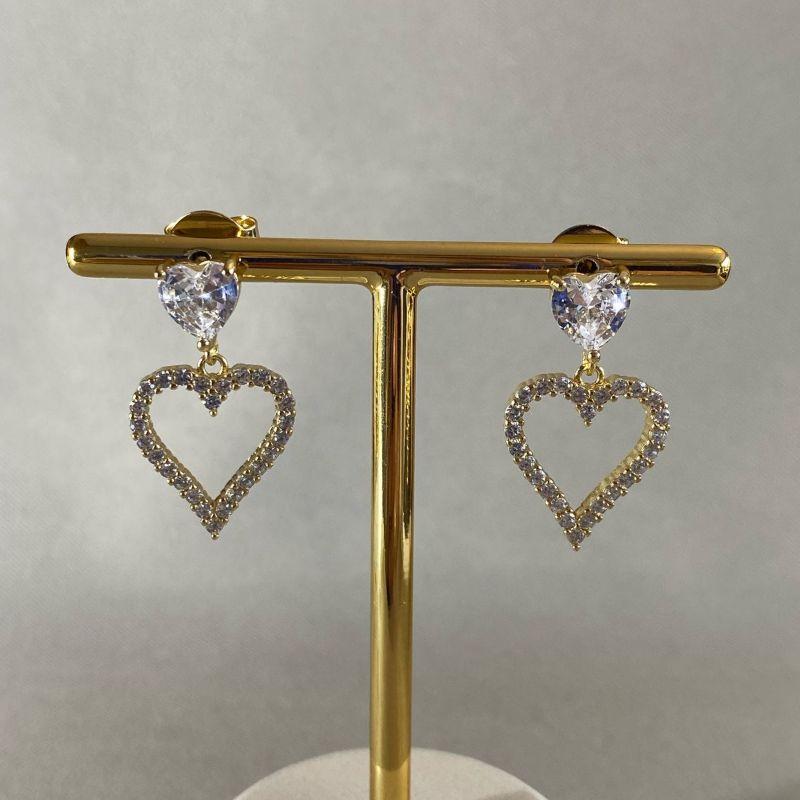 BRINCO CORACÃO ZIRCONIA/CORACÃO CRAVEJADO