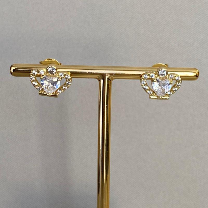 BRINCO COROA CRAVEJADA COM ZIRCÔNIA