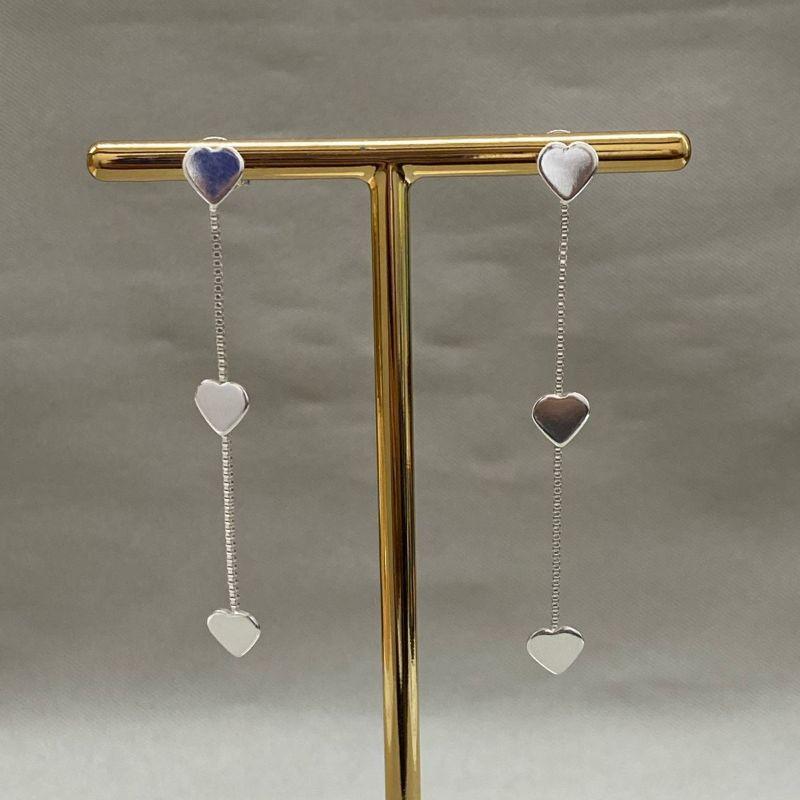 BRINCO CORRENTE VENEZIANA 5CM E CORAÇÕES 5MM