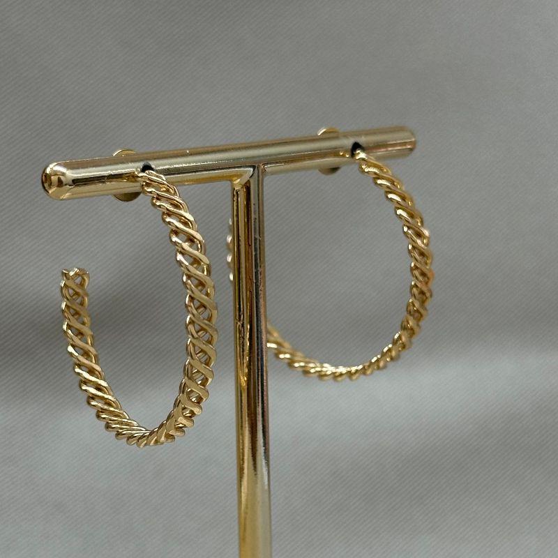 BRINCO DE ARGOLA FIO ENTRELAÇADO 29*4MM