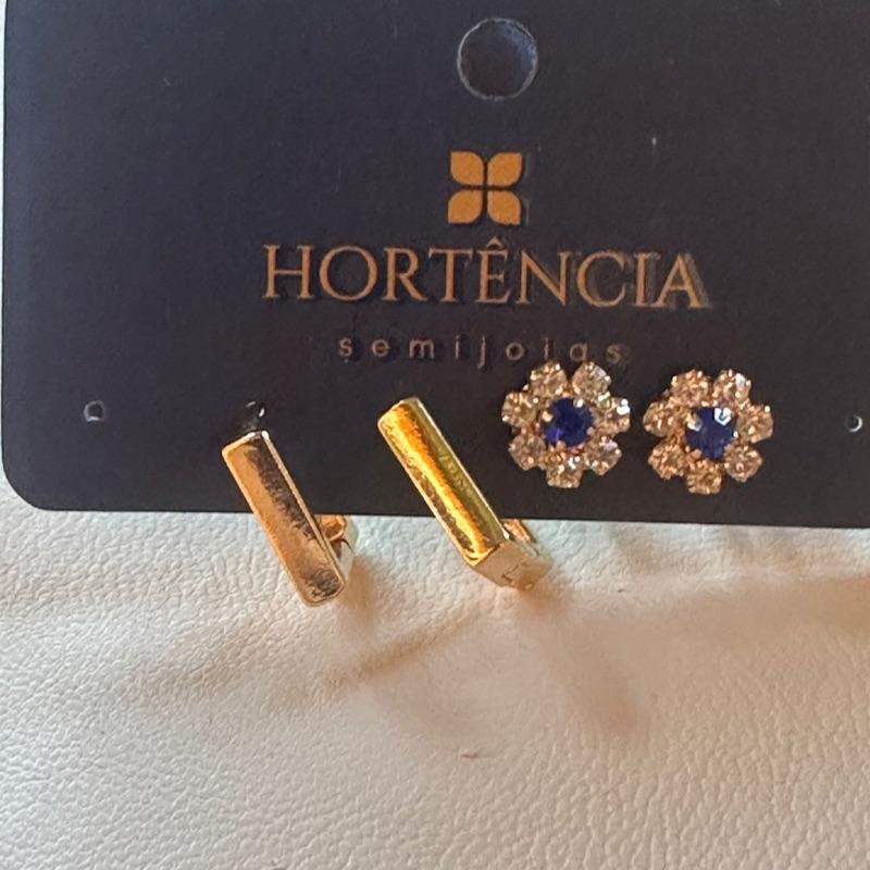 BRINCO DUPLA ARG CLICK E FLOR ZIRCONIA