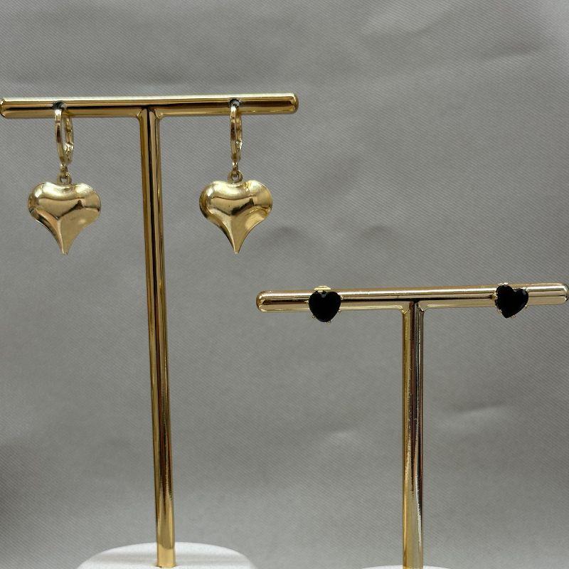 BRINCO DUPLA ARG CORAÇÃO/ZIRC CORAÇÃO