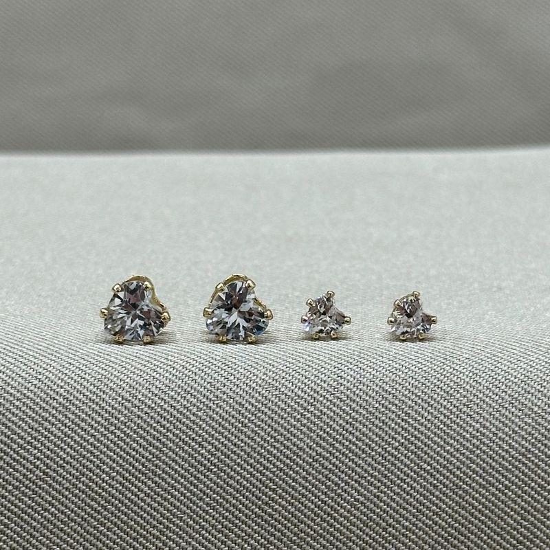 BRINCO DUPLA CORAÇÃO ZIRCONIAS