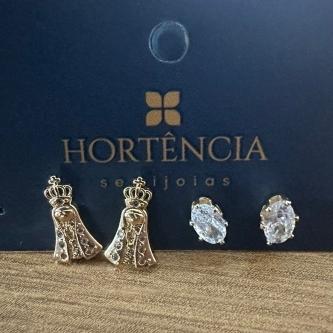 BRINCO DUPLA NS/ZIRCONIA OVAL