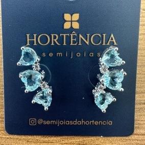 BRINCO EARCUFF ZIRCONIAS CORAÇÃO