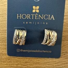 BRINCO EARHOOK CRAVEJADO E LISA TRANÇADO