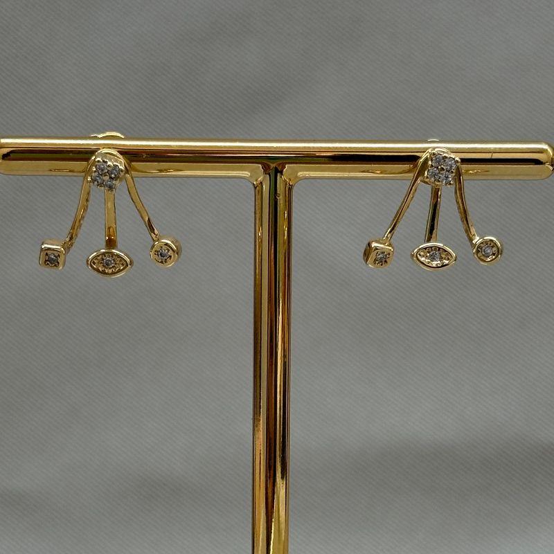 BRINCO EARJACKET OLHO E ZIRCONIA