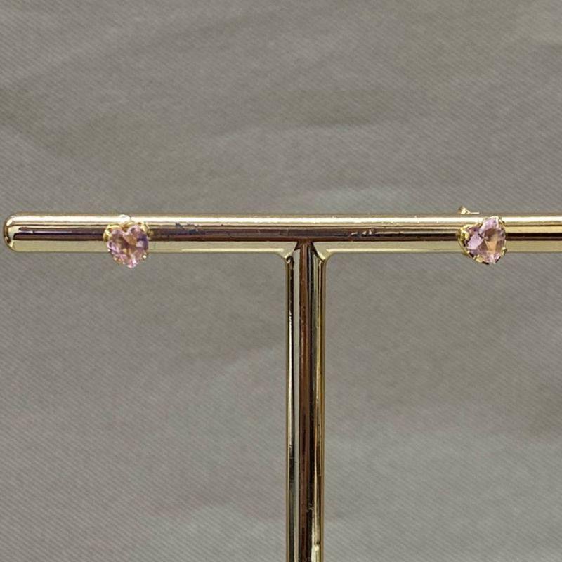 BRINCO EM FORMATO DE CORAÇÃO 5MM E ZIRCONIA LIGHT ROSE