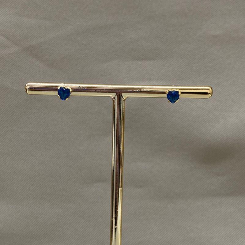 BRINCO EM FORMATO DE CORAÇÃO 5MM E ZIRCONIA MONTANA