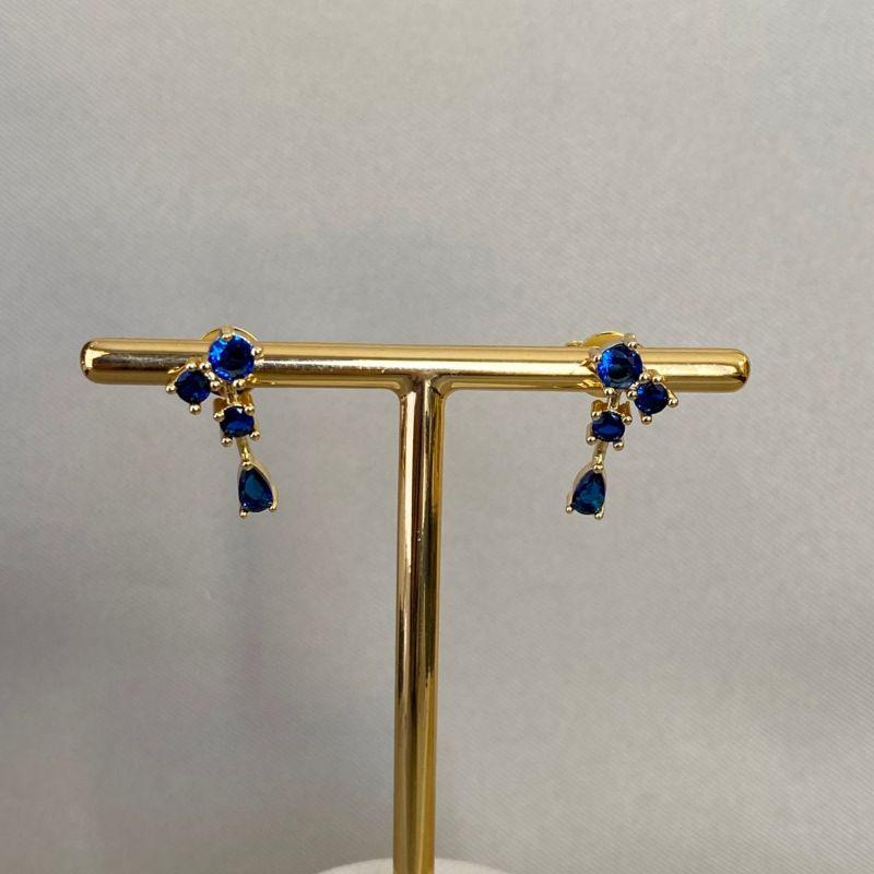 BRINCO FESTA COM ZIRCONIAS AZUL