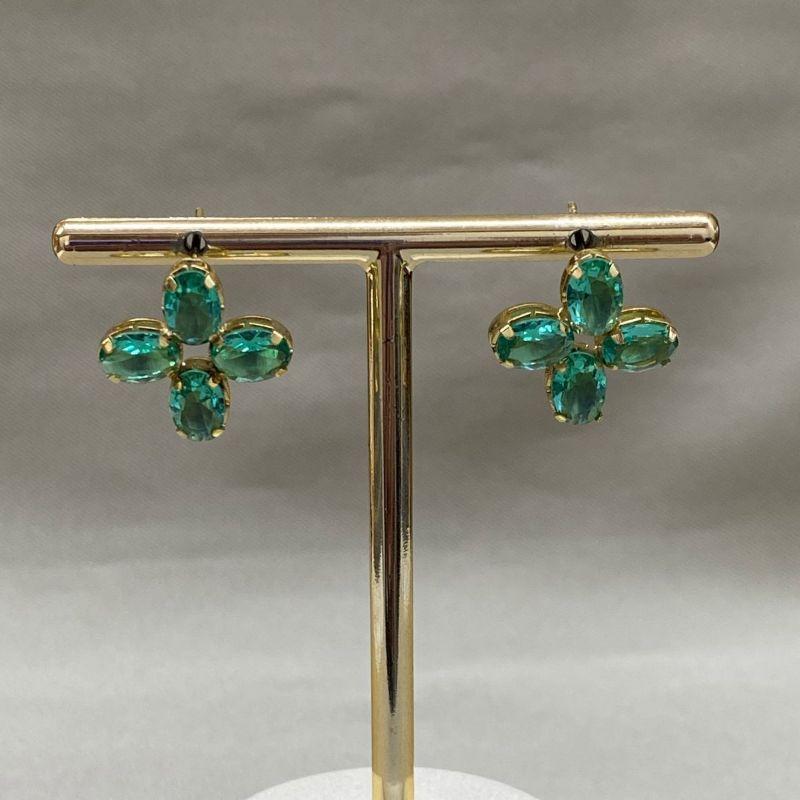 BRINCO FLOR ZIRCONIA TURMALINA