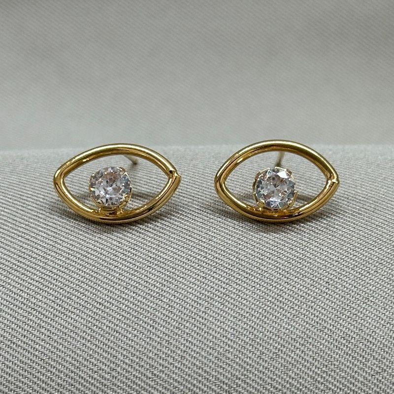 BRINCO FORMATO OLHO C/ZIRC NO CENTRO