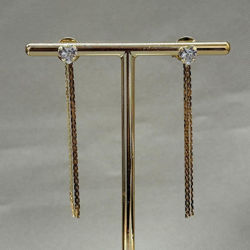 BRINCO FRANJA CORAÇÃO 5MM CRISTAL CORRENTES 50MM