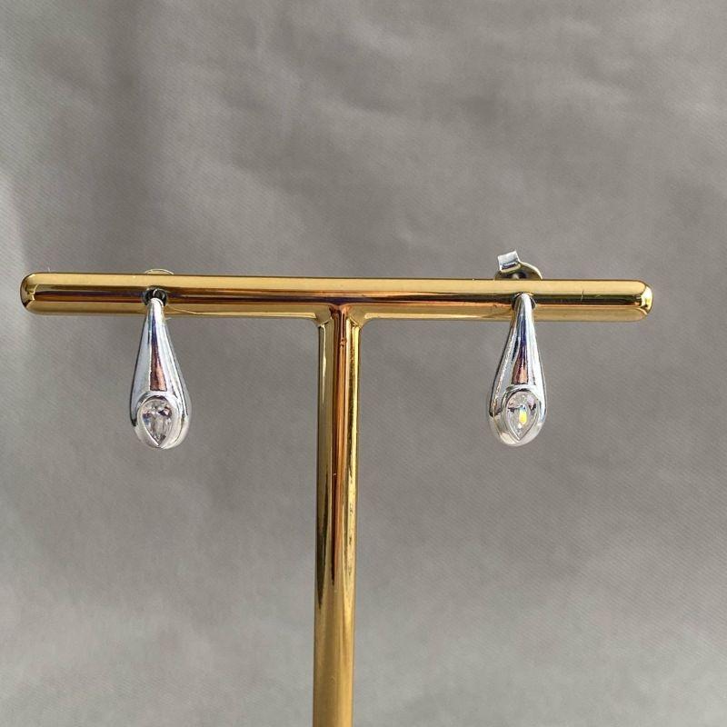 BRINCO GOTA PONTA COM ZIRCONIA