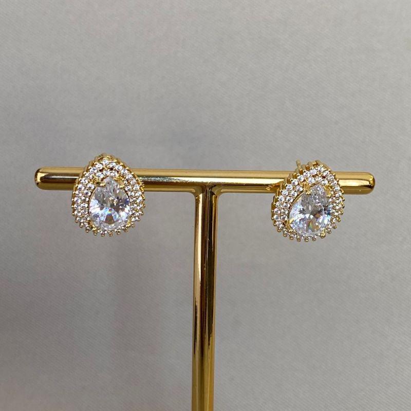 BRINCO GOTA ZIRCONIA CRAVEJADO EM VOLTA