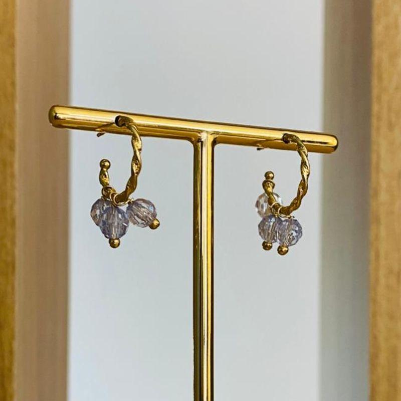 BRINCO MEIA ARGOLA COM PENDURICALHO