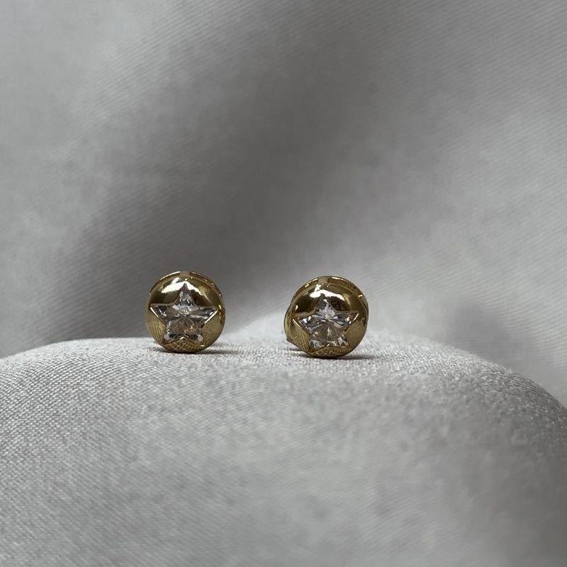 BRINCO REDONDO ESTRELA ZIRCONIA