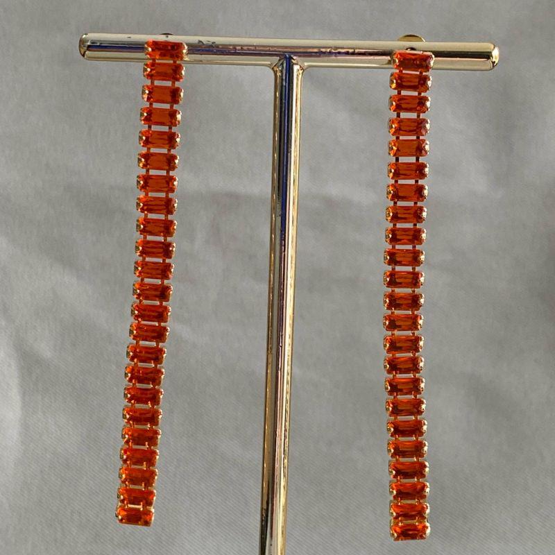 BRINCO RIVIERA BAGUETE LARANJA