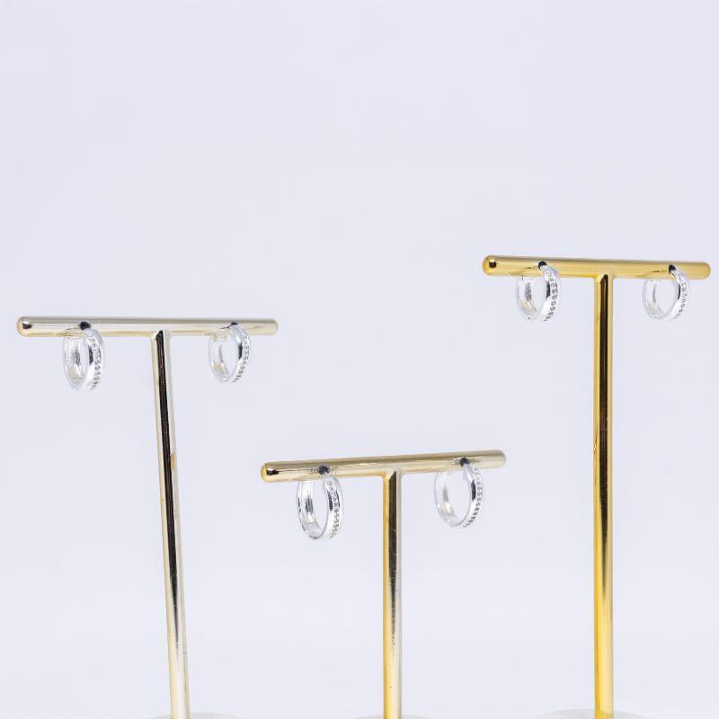 BRINCO TRIO ARGOLA COM FILA DE ZIRCONIAS