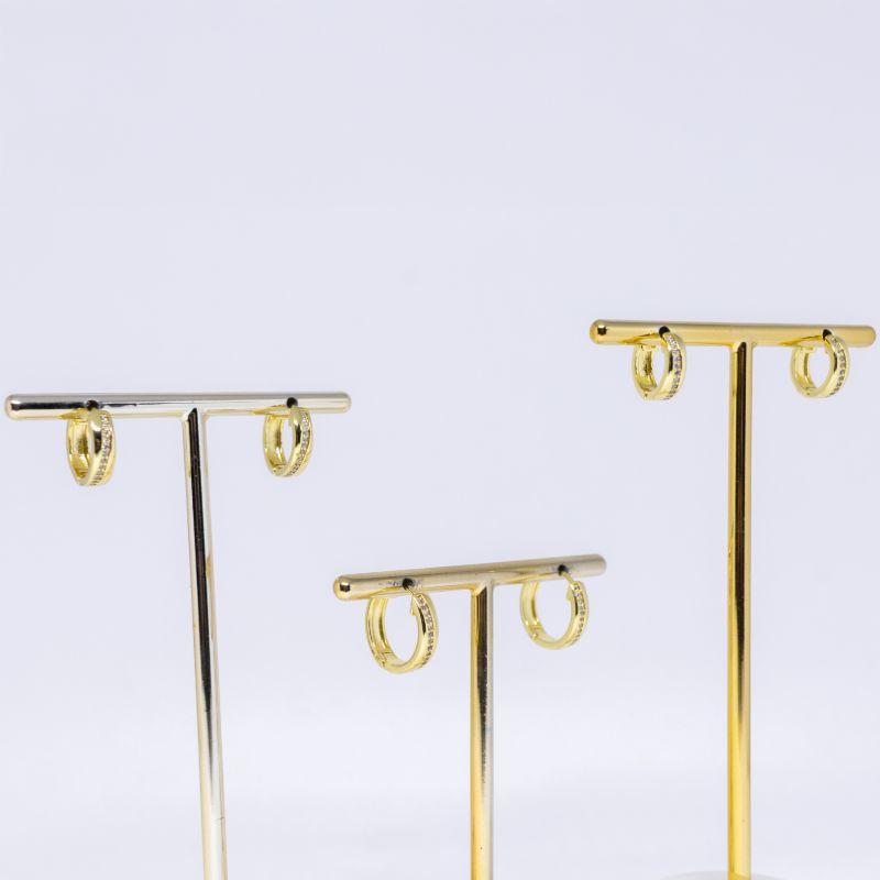 BRINCO TRIO ARGOLA COM FILA DE ZIRCONIAS