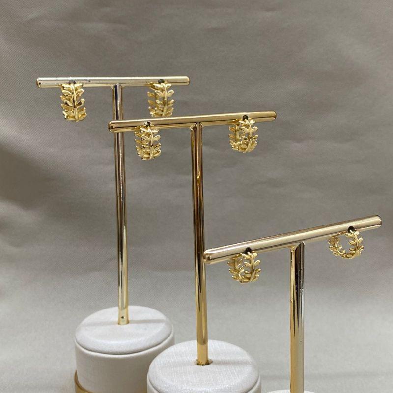 BRINCO TRIO ARGOLA FOLHAS