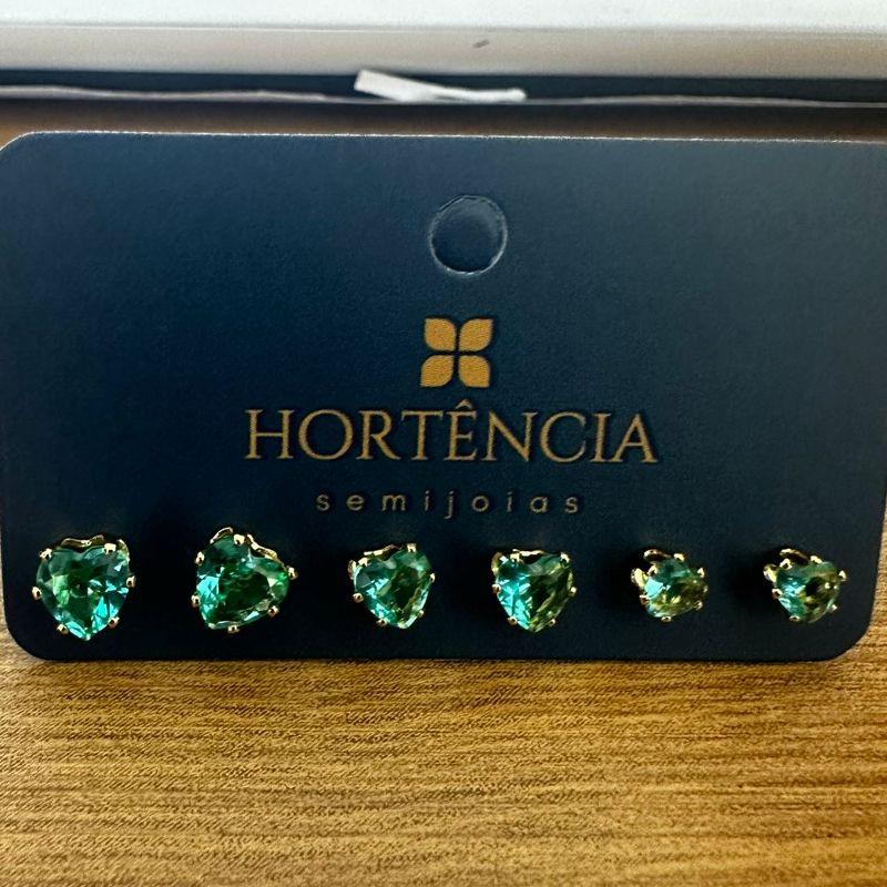 BRINCO TRIO CORAÇÃO AQUA