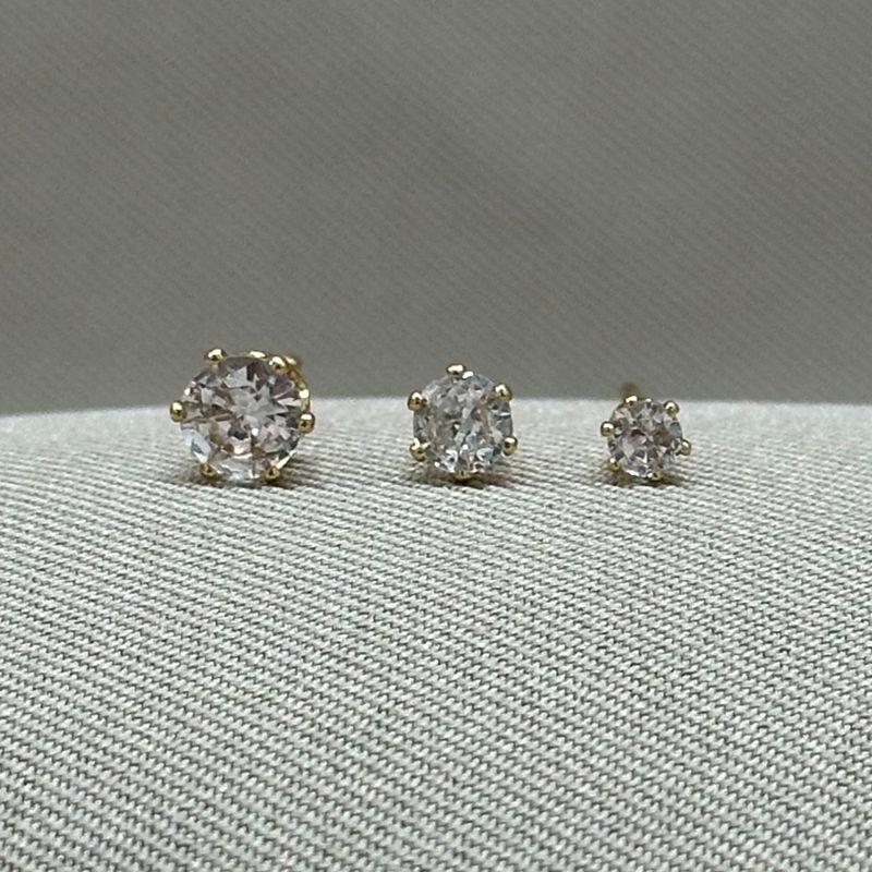 BRINCO TRIO PONTO DE LUZ ZIRCONIA