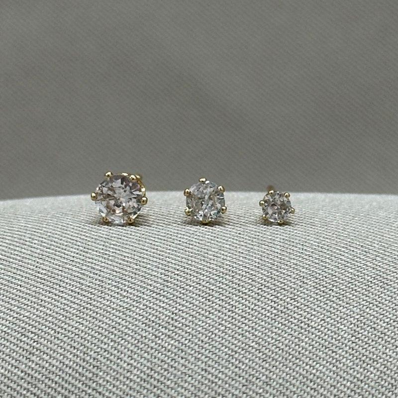 BRINCO TRIO PONTO DE LUZ ZIRCONIA