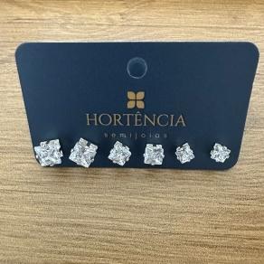 BRINCO TRIO QUADRADO ZIRCONIA