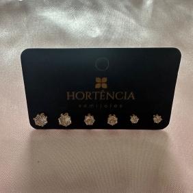 BRINCO TRIO SOLITARIO ZIRCONIA CRISTAL