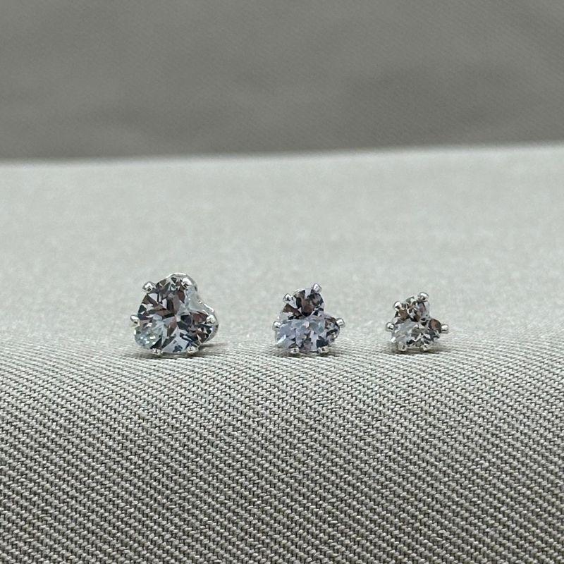 BRINCO TRIO ZIRCONIA CORAÇÃO