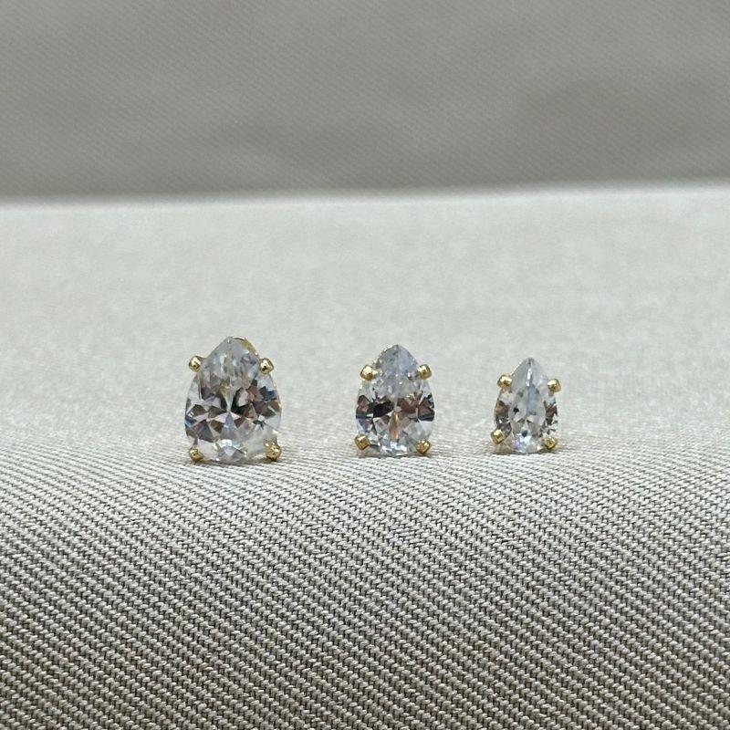 BRINCO TRIO ZIRCONIA GOTA