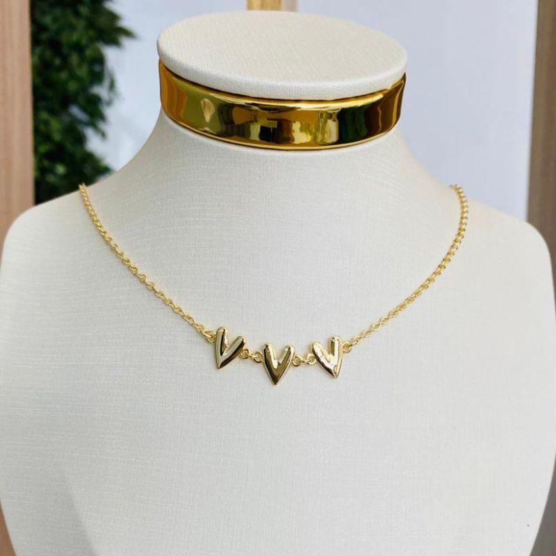 CHOCKER COM 3 CORAÇÕES