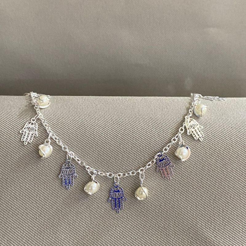 CHOCKER MÃO DE FATIMA COM PEROLA