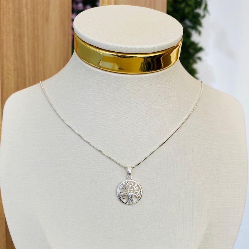 COLAR ARVORE DA VIDA CRAVEJADA