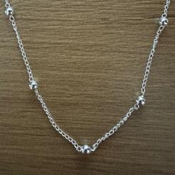 COLAR BOLINHAS 3,5MM ESPAÇADAS 40CM 