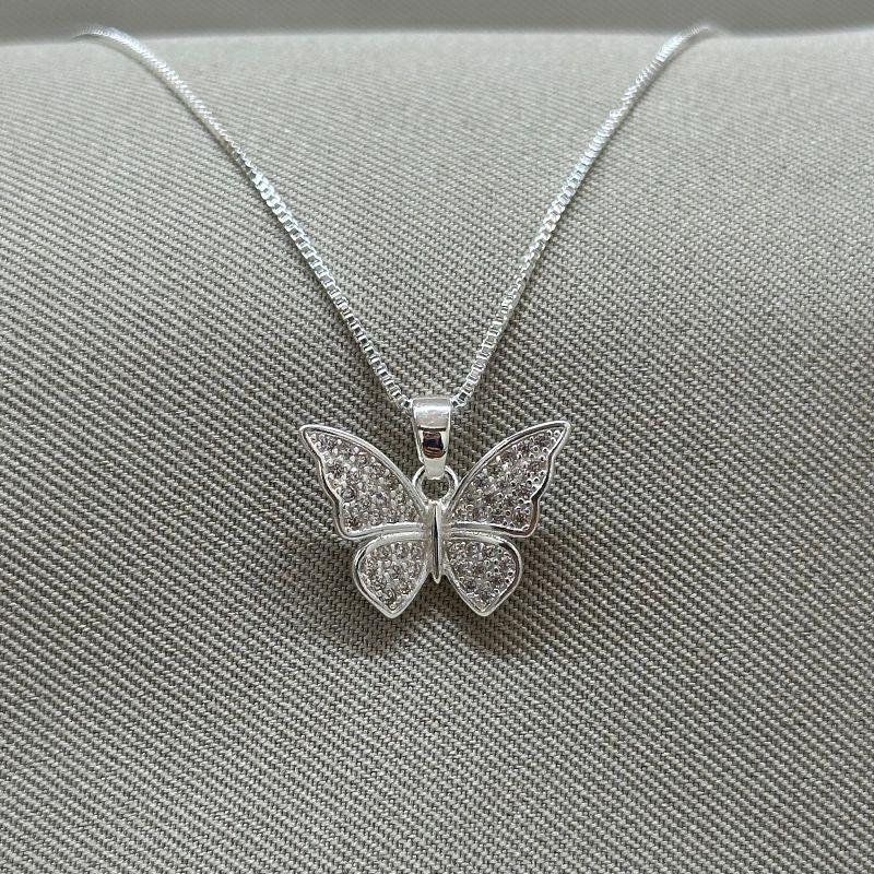 COLAR BORBOLETA CRAVEJADA